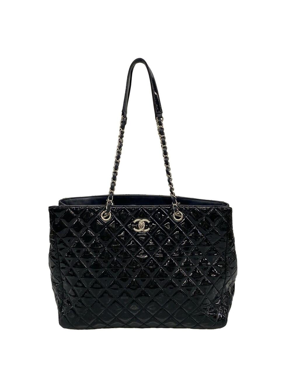 Chanel Matelasse Black Patent Leather #372648C23B